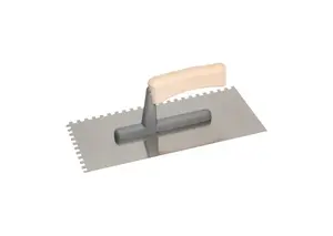 Stainless Steel Notched Trowel Kubala KB 2613 130x270 mm, 6x6 mm notch