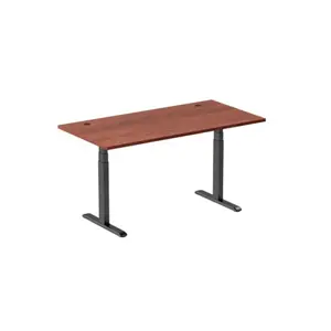 Regulējama augstuma galds No name KD-57021PT/B-IA-ED32-60M — melns/brūns, regulējams augstums, virsmas diametrs 60 cm