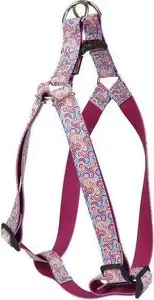 Leash harness DINO Ivo adjustable 15 mm width, geometric pattern, length 40–50 cm