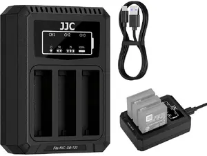 Battery Charger JJC DB-120 (DB120) — Triple USB Charger for 3x DB-120 / Ricoh GR IV batteries