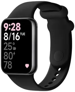 Silikona siksniņa FIXED priekš Xiaomi Redmi Watch 5/4 un Smart Band 9 Pro/8 Pro, melna