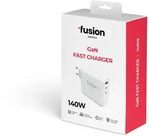 Зарядное устройство Akyga Energy GaN 140W USB-C + USB-A белое — многопортовое высокомощное USB-зарядное