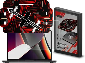 Screen Protector Glass GrizzGlass HybridGlass Easy for Apple MacBook Pro 16" (M1/M2/M3/M4/M5) – privacy/anti-scratch hybrid glass