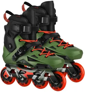 Slalom inline skates Nils Extreme NA1601 size 40 green — adjustable fit, 4-wheel setup
