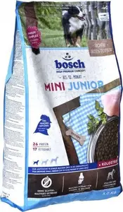 Корм для собак Bosch Mini Junior 3kg — полноценный сухой корм для щенков мелких пород, 3 кг