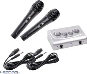 Mixer with microphones Scarlett MIK0115 — Scarlett mixer with two wired microphones