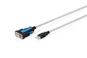 USB 2.0 to RS232 adapter cable DIGITUS DA-70170, FTDI chipset, 1.8 m, USB Type-A to DB9