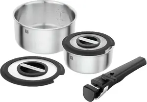 Cookware set ZWILLING Unlock 5-piece, 18/10 stainless steel, model 1034435