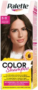Krāsojošs šampūns L’Oréal Paris PALETTE — pagaidu krāsojums līdz 28 mazgāšanām, tonis 5-0 Vidēji brūns