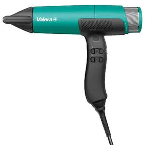 Профессиональный фен VALERA Vanity Care AI Emerald Pulse — 2000 Вт, ионизация, холодный обдув, черно-зелёный