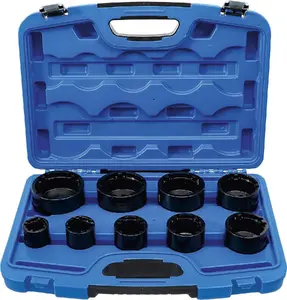 Socket Bit Set saTra S-9GNS — 9-piece slotted nut sockets for grooved nuts