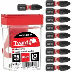 Screwdriver Bit Tvardy PH2 25 mm S2 – pack of 10