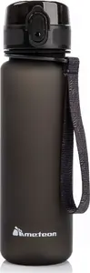 Sporta pudele Meteor 500 ml ar sietiņu, melna