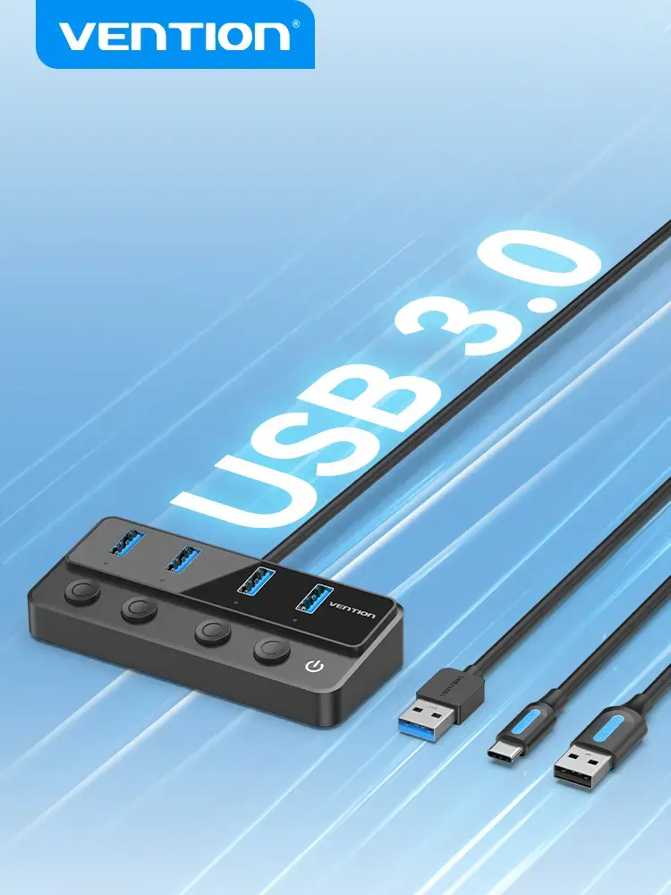 Vention CHWBF USB 3.0 hubs — 4×A + 1×C Photo 2