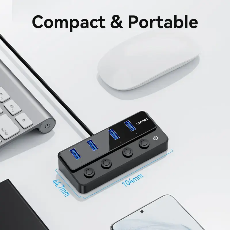 Vention CHWBF USB 3.0 hubs — 4×A + 1×C Photo 11