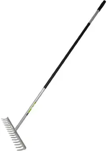 Металлический садовый грабли AWTools AW64237 L140, 16 зубьев, с обрамлённой головкой