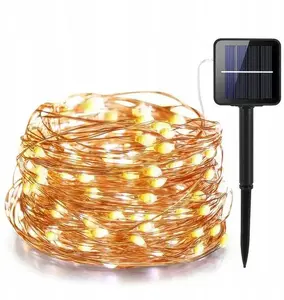 Solar String Light Volteno VO2584 — 100 LED decorative garland, solar-powered outdoor lamp