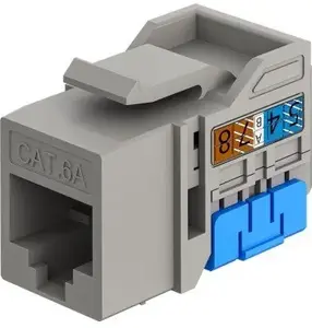 Keystone RJ45 CAT 6A UTP module, GOOBAY Moduł Keystone RJ45 CAT 6A Slim & Short