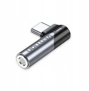 Audio adapters Vention USB-C uz 3,5 mm sieviešu ligzdu, modelis BGWH0, priekš audio izvades un austiņu atbalsta