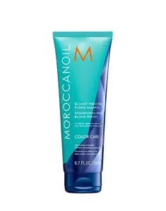 Šampūns Moroccanoil Blonde Perfecting Purple Shampoo 200 ml — profesionāls violets šampūns gaišiem matiem
