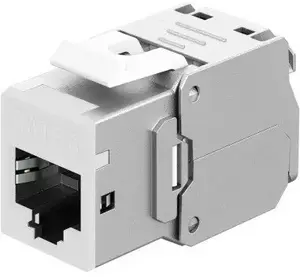 Keystone module RJ45 CAT6A STP Slim, GOOBAY — white