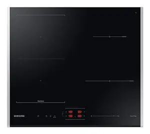 Built-in induction hob Samsung NZ64B5046JK, 60 cm, 4-zone, black, touch control, Flex Zone, 7400 W