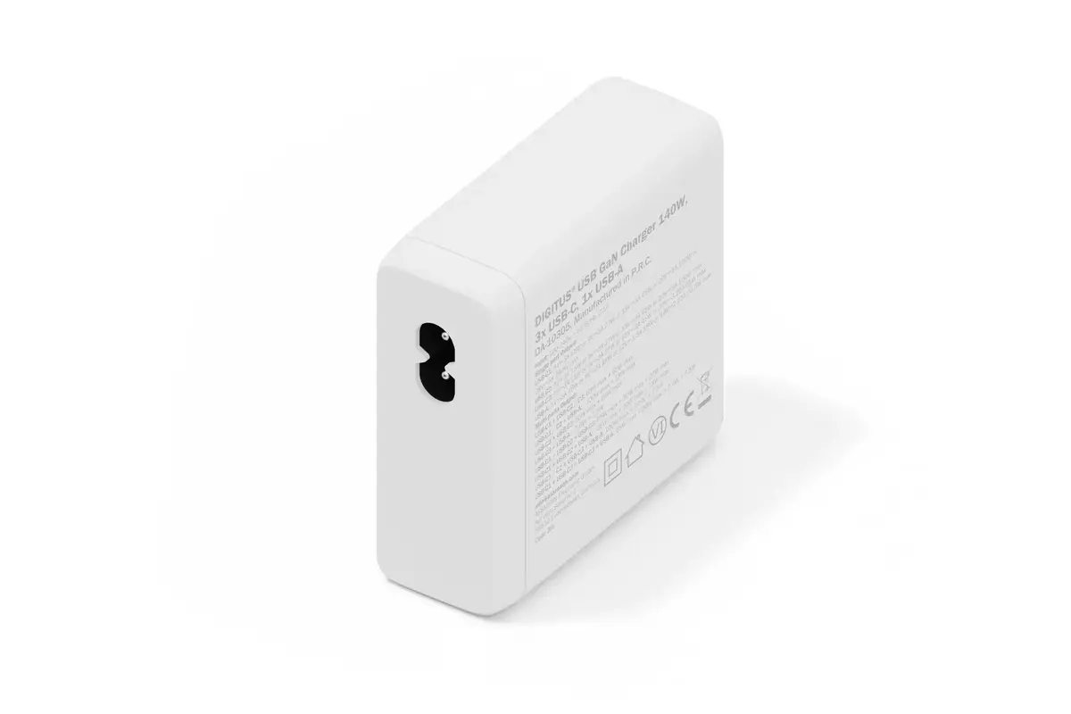 DIGITUS USB GaN lādētājs 140W — 3× USB‑C, 1× USB‑A Photo 2