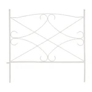 Декоративный садовый забор 60x60 см, BESK металлический, белый