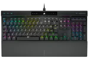 Mechanical gaming keyboard CORSAIR K70 RGB PRO — Full-size AZERTY, opto-mechanical switches, USB, RGB backlight, wrist rest, black