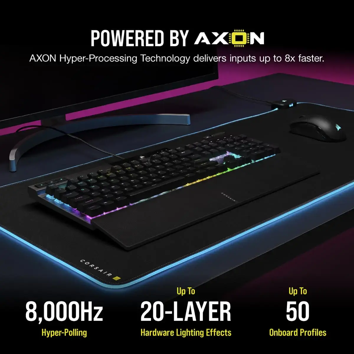 CORSAIR K70 RGB PRO spēļu tastatūra AZERTY Photo 5