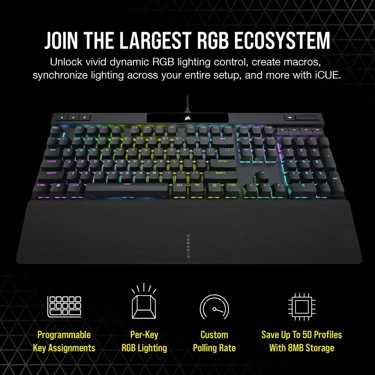 CORSAIR K70 RGB PRO spēļu tastatūra AZERTY Photo 6