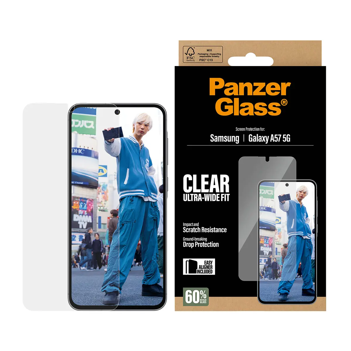 PanzerGlass Ultra-Wide Fit Screen Protector for Galaxy A57 5G Photo 5
