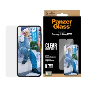 Защитное стекло PanzerGlass Ultra-Wide Fit для Samsung Galaxy A37 5G — прозрачное, устойчивое к царапинам