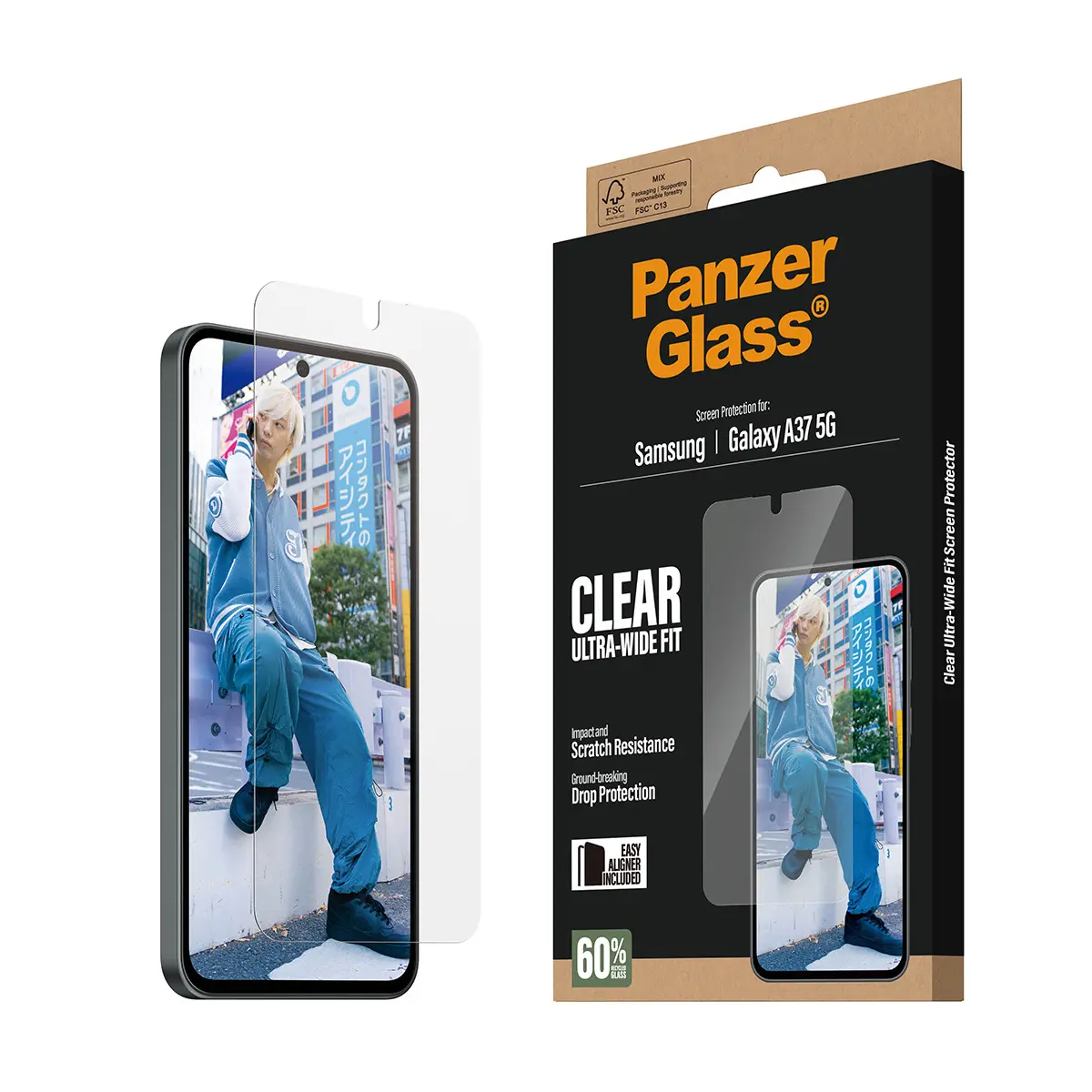 Защитное стекло PanzerGlass Ultra-Wide Fit для Galaxy A37 5G Photo 10