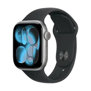 Viedpulkstenis Apple Watch Series 11 (2025) GPS 42 mm Space Grey alumīnija korpuss ar melnu Sport siksnu S/M