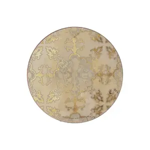 Table Coasters Creative Tops GOLD IMPRESSIONS small round 12 cm, set of 4, cork with lacquered surface