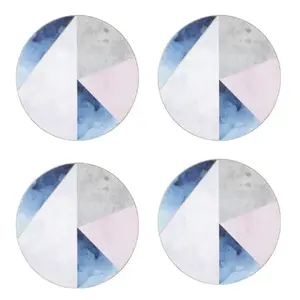 Paliktņu komplekts Creative Tops Geometric Palette, apaļi ar korķa pamatni Ø12 cm, 4 gab., karstumizturīgi līdz 120°C