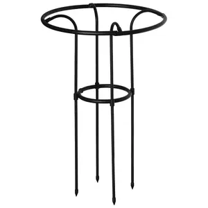 Plant support BESK model 9154588 for pots Ø25/Ø48 cm H70 cm, black metal