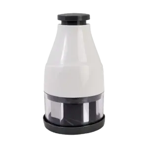 Slicing/Chopping Onion & Garlic Chopper Lurch D9.4 cm × H16.7 cm Plastic & Stainless Steel, dark gray/white