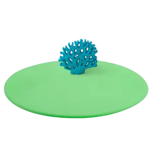 Silicone Drink Lid Lurch My Lid for Glass D10.5 cm, turquoise coral, food-safe
