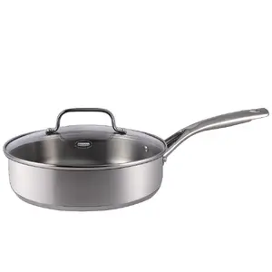 Deep Frying Pan 28 cm with Lid, Berndes DE135099310 — Stainless Steel, Induction Base