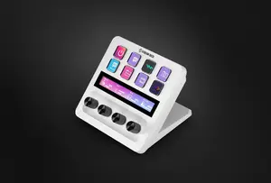 Stream Deck + kontrolieris CORSAIR — balts, 8 programmējamas pogas, 140×138×110 mm