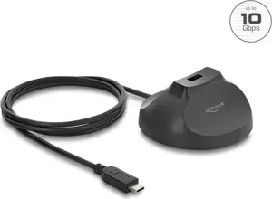 DELOCK magnetic stand USB Type-A receptacle to USB Type-C plug 10 Gbps docking cable 1.2 m (64365)