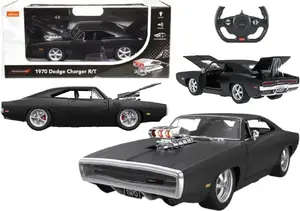Радиоуправляемая модель Rastar Dodge Charger R/T 1:16, чёрная, с открывающимися дверями (MPN 20598)