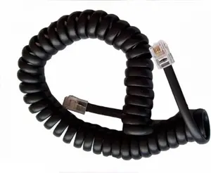 Телефонный кабель LechPol TEL0032A-4,2 — витой, 4 м, черный