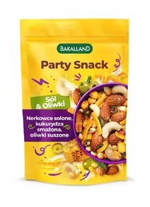 Snack mix BAKALLAND Party Snack Sól & Oliwki 170 g — salted crackers with olive flavor