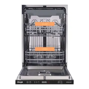 Built-in dishwasher Kluge KVD4610P — inverter motor, TimeLight floor display, AutoDoor drying, programs 40–75°C