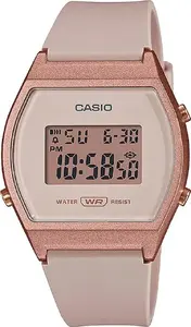 Digitālais pulkstenis CASIO LW-204-4AEF — vintāžas stils, LCD диспlājs, modinātājs, hronometrs, ūdensizturība, sveķu korpuss un siksniņa