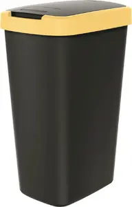 Trash Bin Prosperplast COMPACTA Q 45 L, light yellow plastic waste container