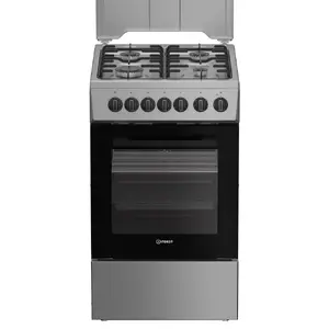 Gas cooker with electric oven Indesit I5G5PMX — 4 burners, multifunction oven, Click & Clean, steam cleaning